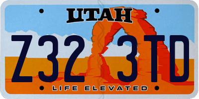 UT license plate Z323TD