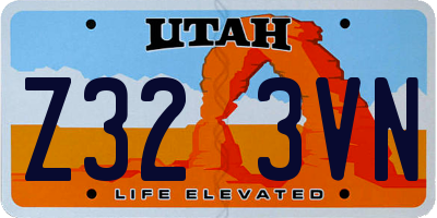UT license plate Z323VN