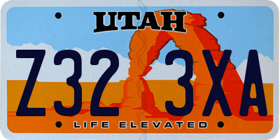 UT license plate Z323XA