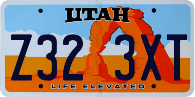 UT license plate Z323XT