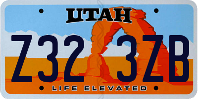 UT license plate Z323ZB