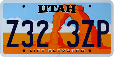 UT license plate Z323ZP