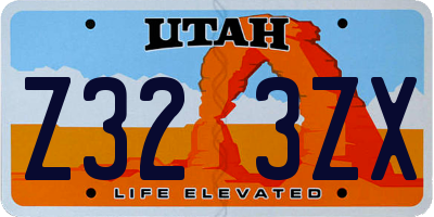 UT license plate Z323ZX