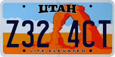 UT license plate Z324CT