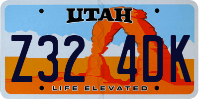 UT license plate Z324DK