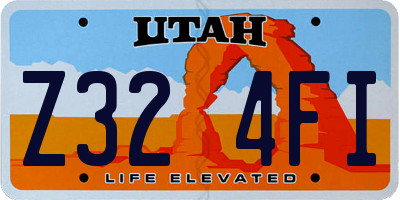 UT license plate Z324FI