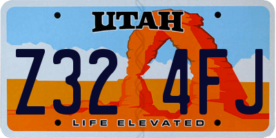UT license plate Z324FJ