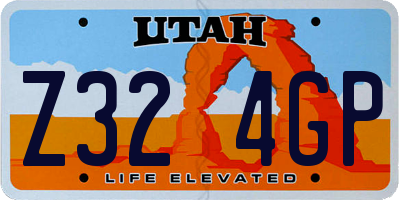 UT license plate Z324GP