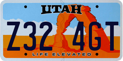 UT license plate Z324GT