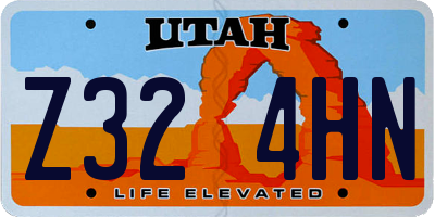 UT license plate Z324HN