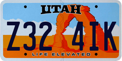 UT license plate Z324IK