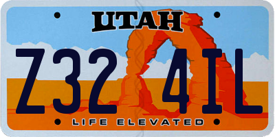 UT license plate Z324IL