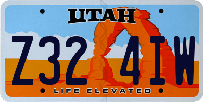 UT license plate Z324IW