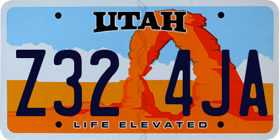 UT license plate Z324JA