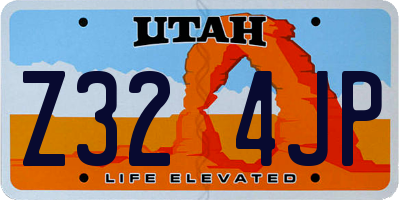 UT license plate Z324JP