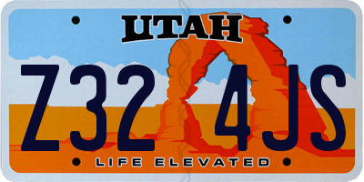 UT license plate Z324JS