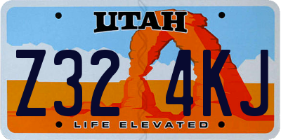 UT license plate Z324KJ