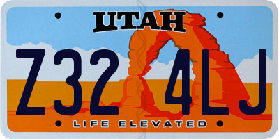 UT license plate Z324LJ