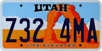 UT license plate Z324MA
