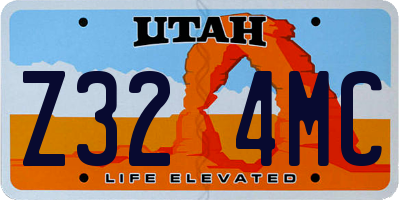 UT license plate Z324MC