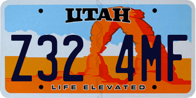UT license plate Z324MF