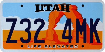 UT license plate Z324MK