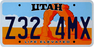 UT license plate Z324MX