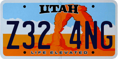 UT license plate Z324NG