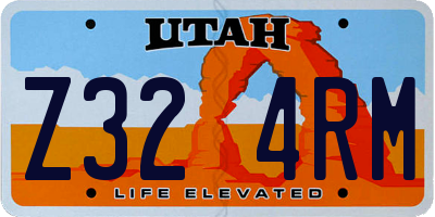 UT license plate Z324RM