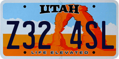 UT license plate Z324SL