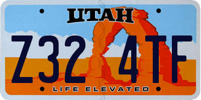 UT license plate Z324TF
