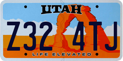 UT license plate Z324TJ