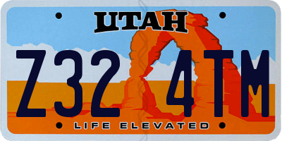 UT license plate Z324TM