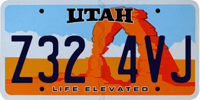 UT license plate Z324VJ