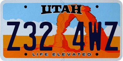 UT license plate Z324WZ