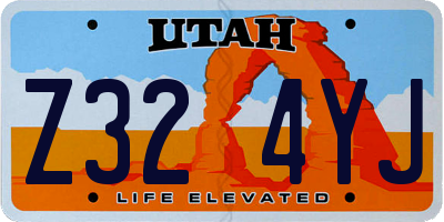 UT license plate Z324YJ