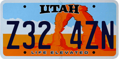 UT license plate Z324ZN