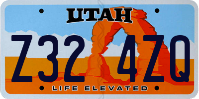 UT license plate Z324ZQ