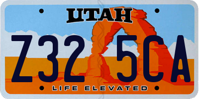 UT license plate Z325CA