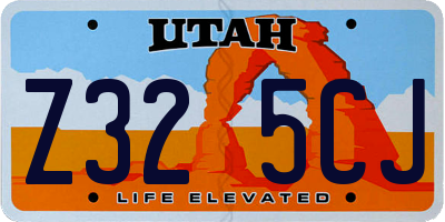 UT license plate Z325CJ