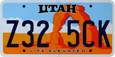 UT license plate Z325CK