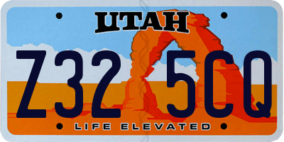 UT license plate Z325CQ