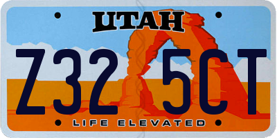 UT license plate Z325CT