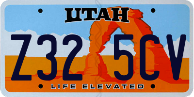 UT license plate Z325CV