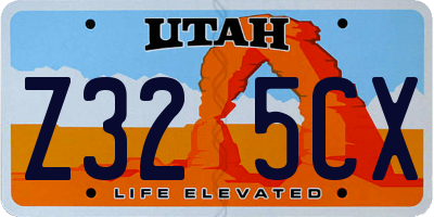 UT license plate Z325CX