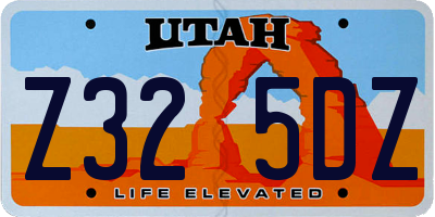 UT license plate Z325DZ