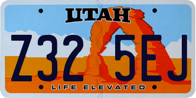 UT license plate Z325EJ