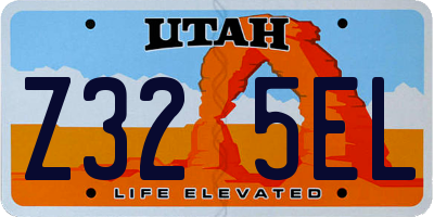 UT license plate Z325EL