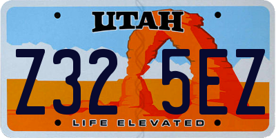 UT license plate Z325EZ