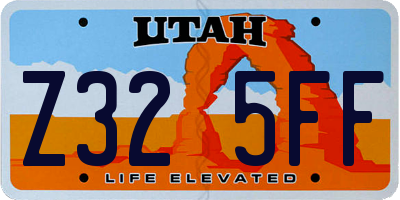UT license plate Z325FF